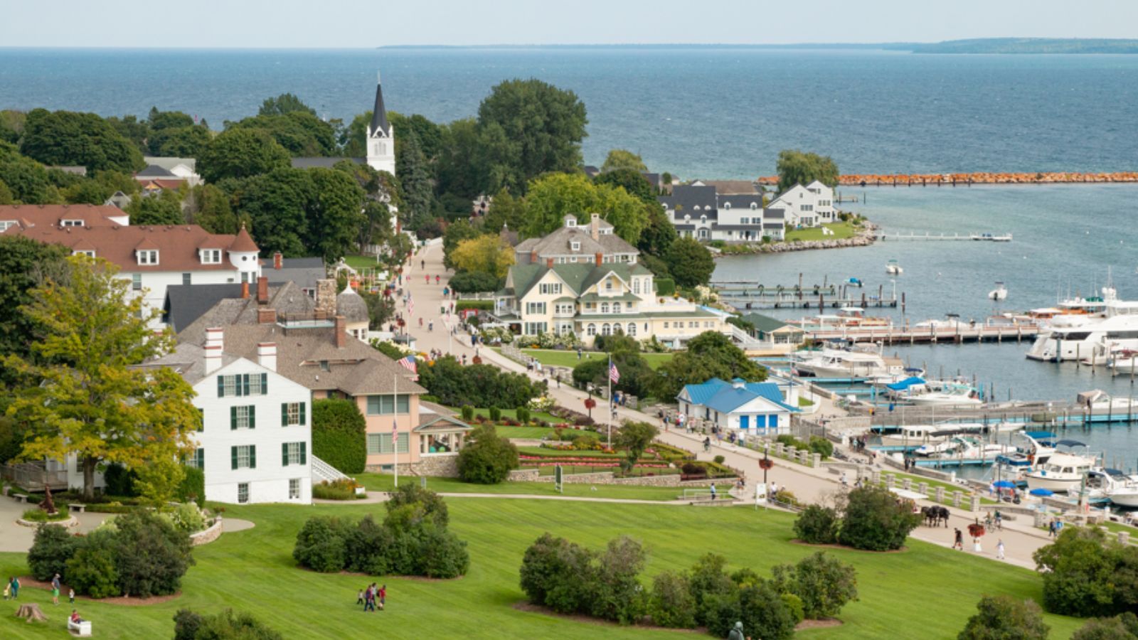 Mackinac Island: Marquette Park viewed from Fort Mackinac